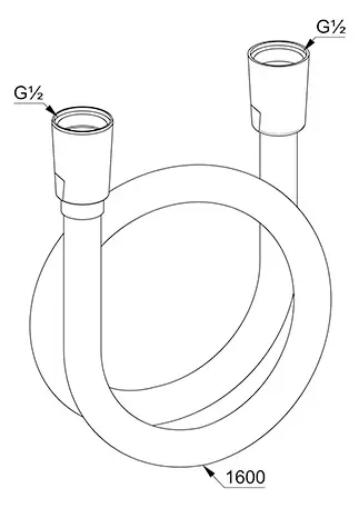 Kludi - Zuhanycső - 6107253-00 – 2. kép
