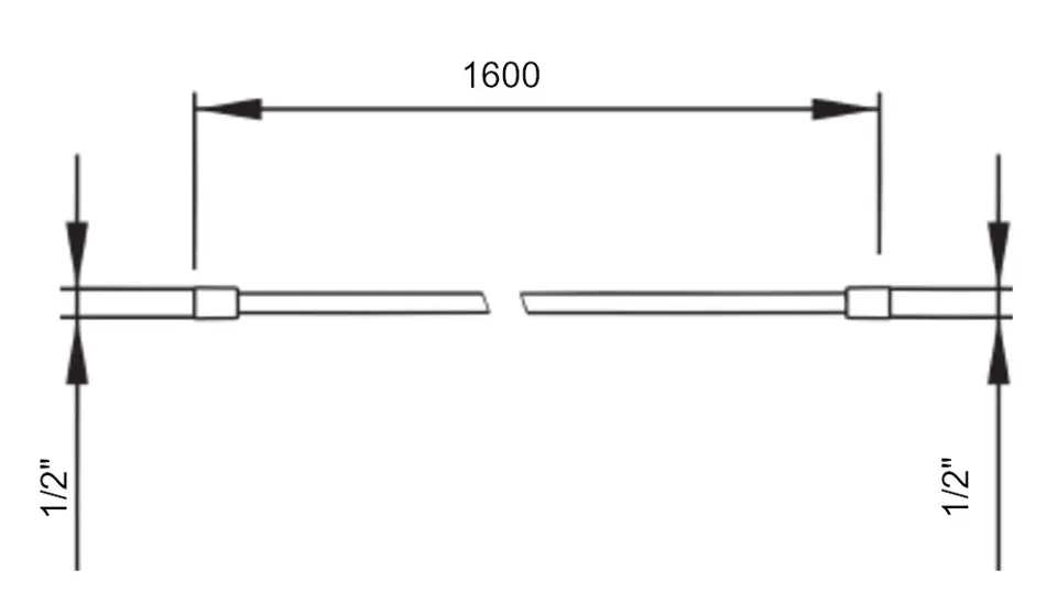 Laufen - Shower fittings - Zuhanycső - H3629800821311 – 2. kép