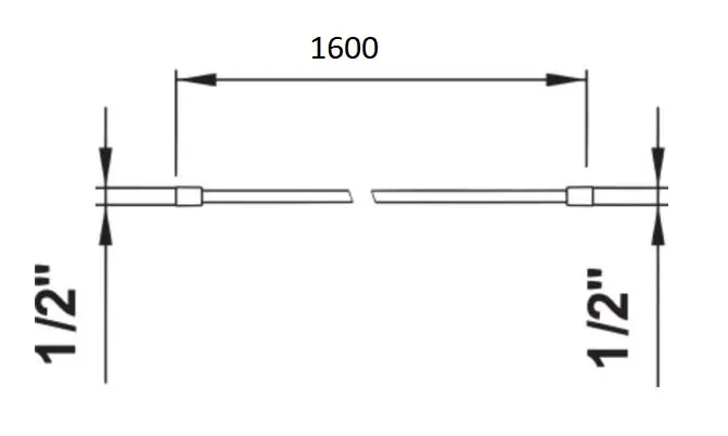 Laufen - Shower fittings - Zuhanycső - H3629800831311 – 2. kép