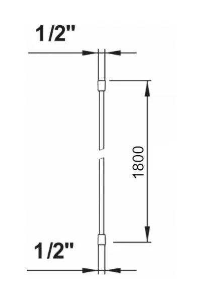 Laufen - Shower fittings - Zuhanycső - H3629800901401 – 2. kép