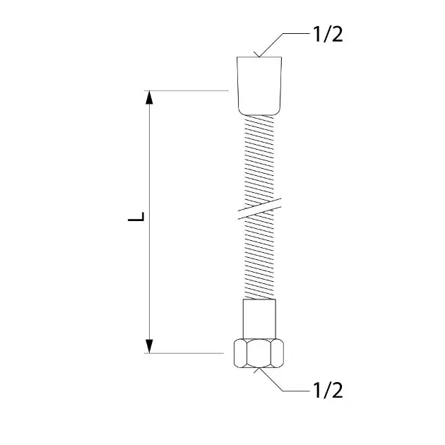 Laufen - Shower fittings - Zuhanycső - HF105655100000 – 2. kép