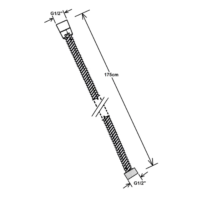 Sapho - Reitano Rubinetteria Spare parts - Zuhanycső - FLE10ZL – 2. kép