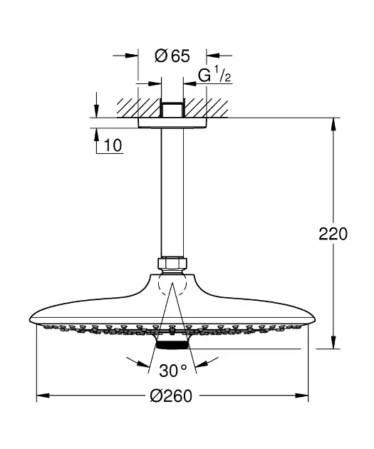 Grohe - Euphoria SmartControl - Fejzuhany - 26461000 – 2. kép