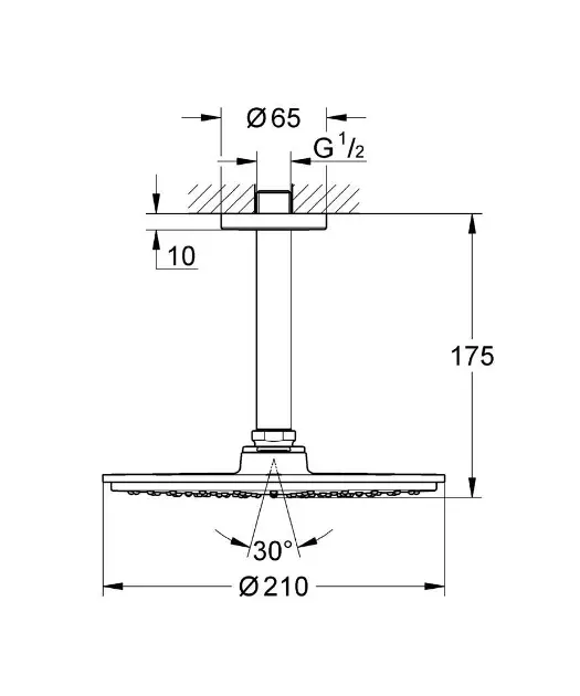 Grohe - Rainshower Cosmopolitan - Fejzuhany - 26063000 – 2. kép