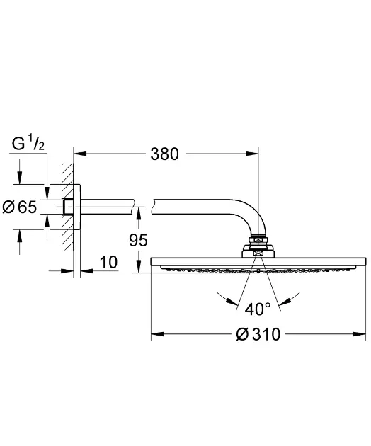 Grohe - Rainshower Cosmopolitan - Fejzuhany - 26066AL0 – 2. kép