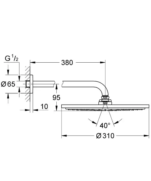 Grohe - Rainshower - Fejzuhany - 26066000 – 2. kép
