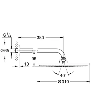 Grohe - Rainshower - Fejzuhany - 26066DC0 – 2. kép