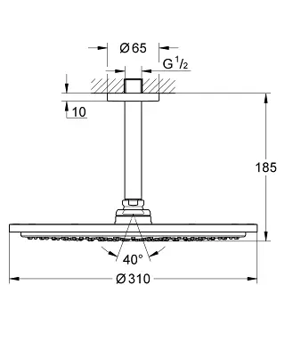 Grohe - Rainshower - Fejzuhany - 26067DC0 – 2. kép