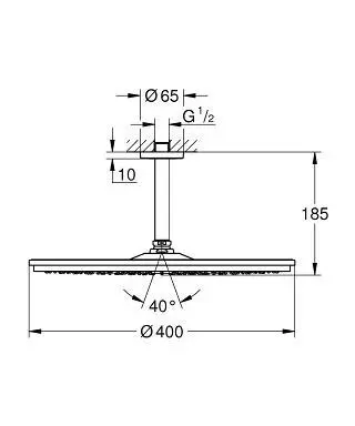 Grohe - Rainshower - Fejzuhany - 26256000 – 2. kép