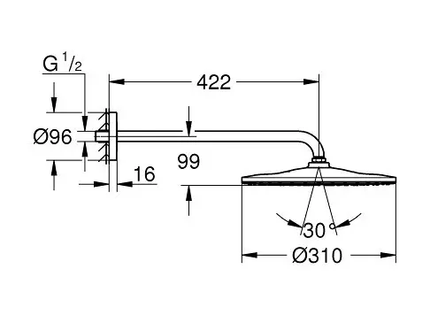 Grohe - Rainshower - Fejzuhany - 26557000 – 2. kép