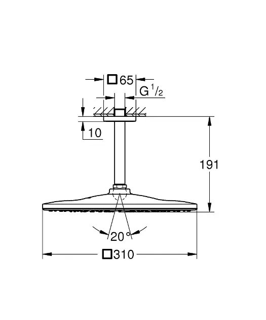 Grohe - Rainshower - Fejzuhany - 26566DL0 – 2. kép