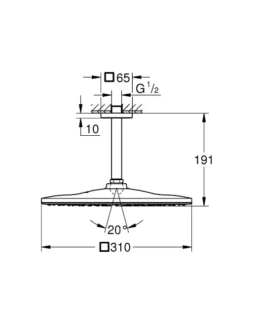 Grohe - Rainshower Mono Cube - Fejzuhany - 26566DA0 – 2. kép