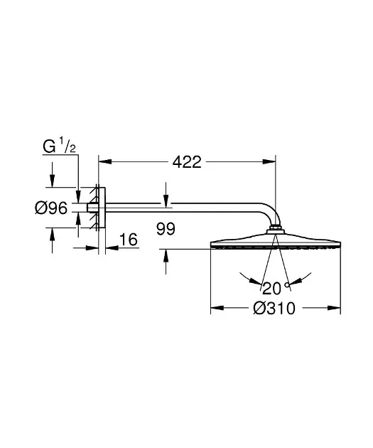 Grohe - Rainshower Mono - Fejzuhany - 26558DL0 – 2. kép