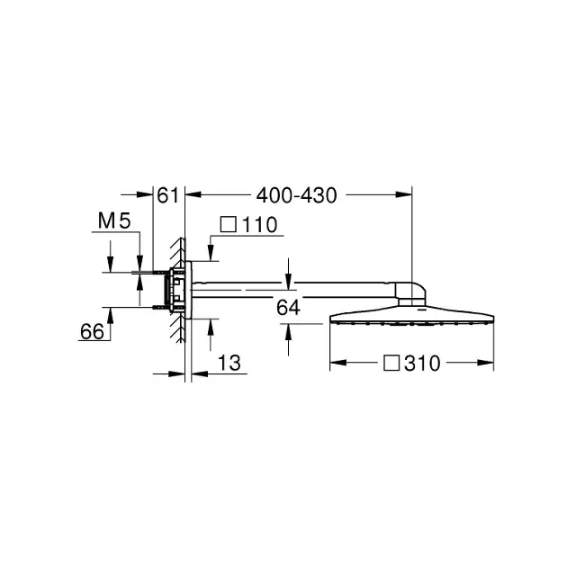 Grohe - Rainshower SmartActive Cube - Fejzuhany - 26479GN0 – 2. kép