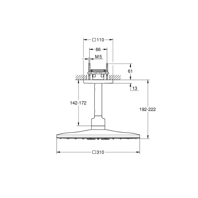 Grohe - Rainshower SmartActive Cube - Fejzuhany - 26481A00 – 2. kép