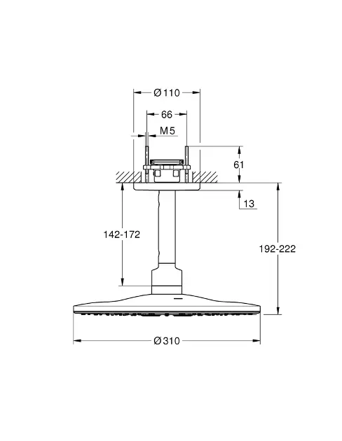 Grohe - Rainshower SmartActive - Fejzuhany - 26477000 – 2. kép