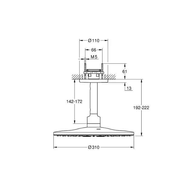 Grohe - Rainshower SmartActive - Fejzuhany - 26477GN0 – 2. kép