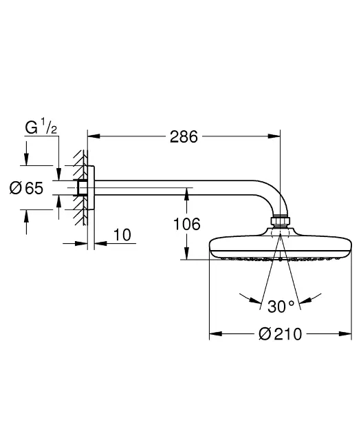 Grohe - Tempesta - Fejzuhany - 26412000 – 2. kép