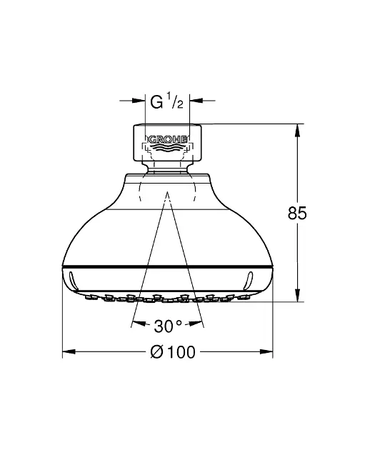 Grohe - Tempesta New - Fejzuhany - 26050001 – 2. kép