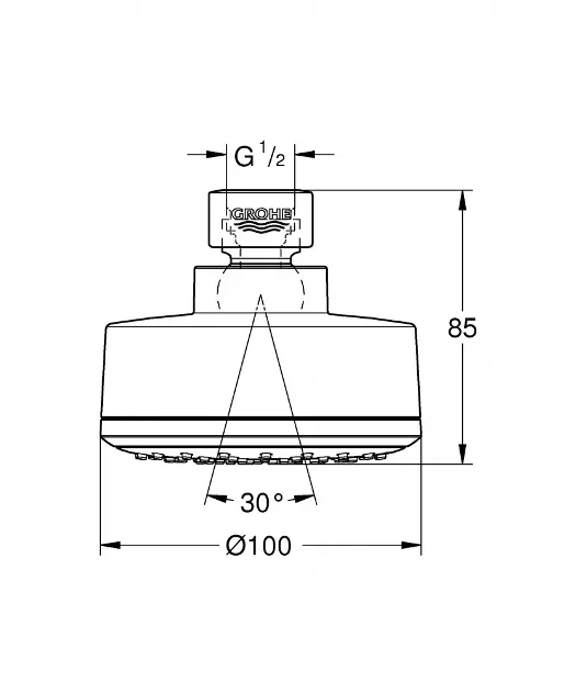 Grohe - Tempesta New - Fejzuhany - 26051001 – 2. kép
