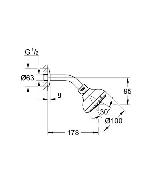 Grohe - Tempesta New - Fejzuhany - 26088001 – 2. kép