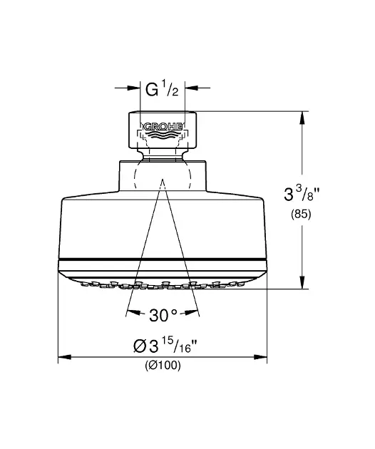 Grohe - Tempesta New - Fejzuhany - 26366001 – 2. kép