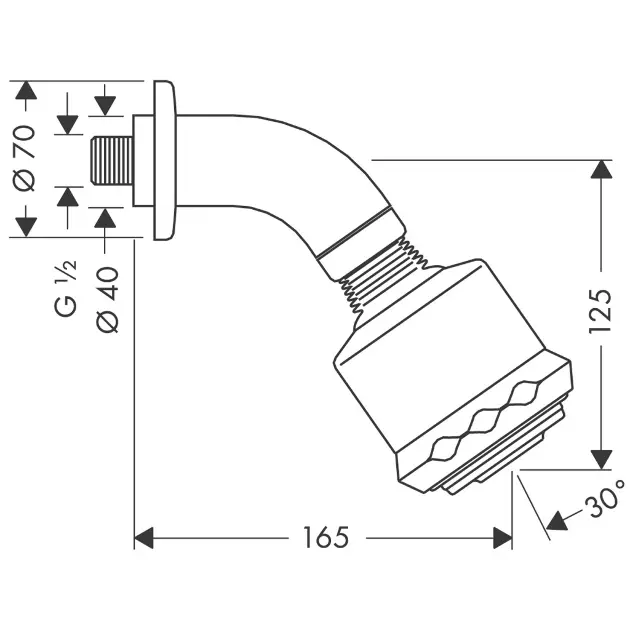 Hansgrohe - Clubmaster - Fejzuhany - 26606000 – 2. kép