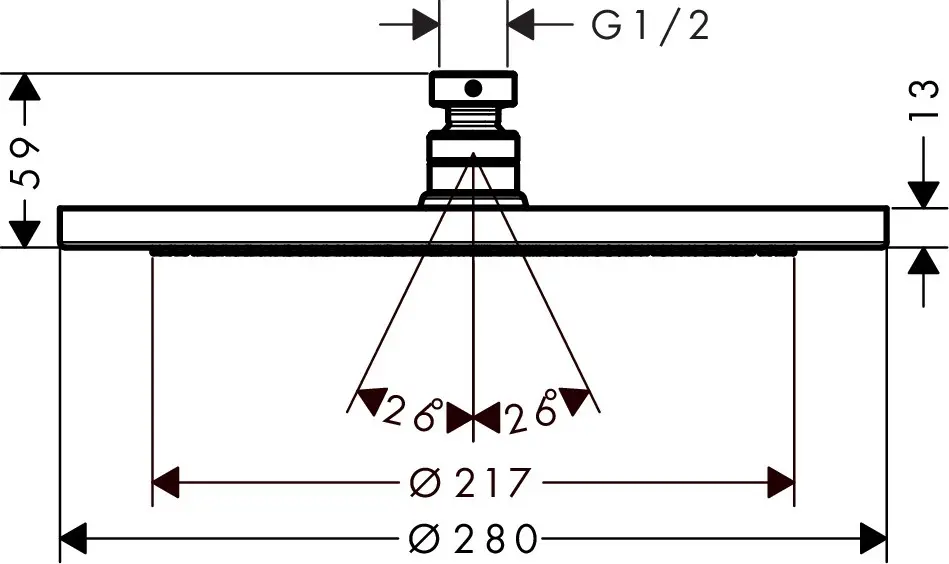 Hansgrohe - Croma - Fejzuhany - 26220000 – 2. kép