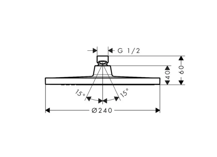 Hansgrohe - Crometta - Fejzuhany - 26724670 – 2. kép