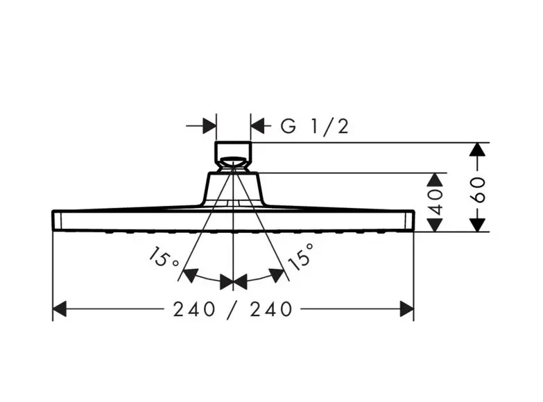 Hansgrohe - Crometta - Fejzuhany - 26727670 – 2. kép