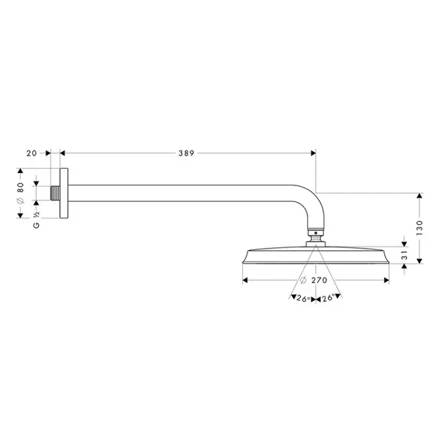 Hansgrohe - Raindance Classic - Fejzuhany - 27424090 – 2. kép