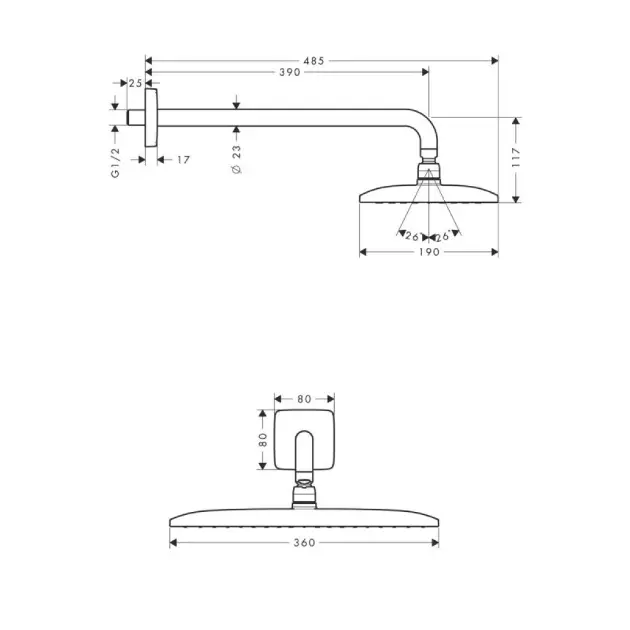 Hansgrohe - Raindance E - Fejzuhany - 26605000 – 2. kép