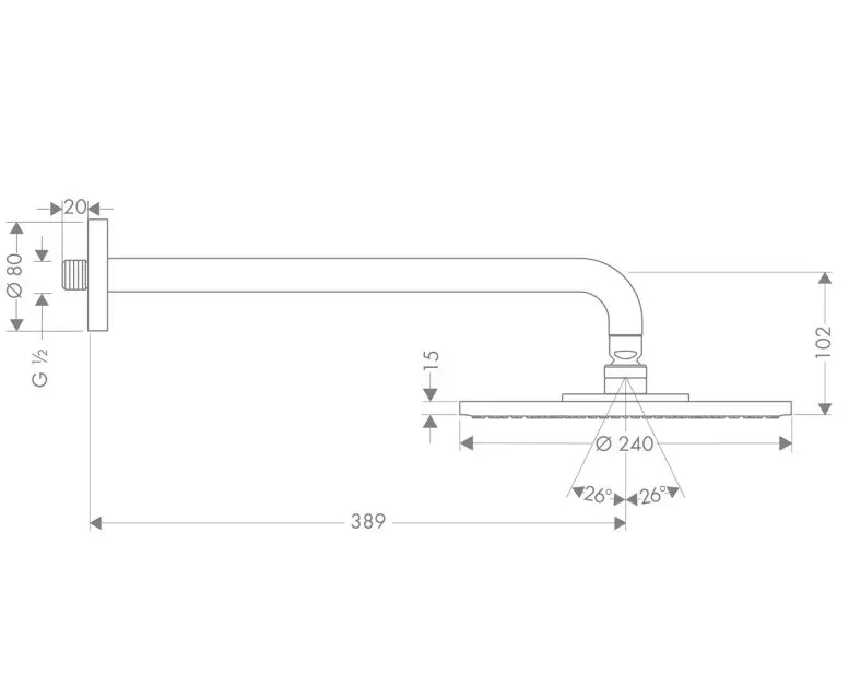 Hansgrohe - Raindance - Fejzuhany - 27461000 – 2. kép