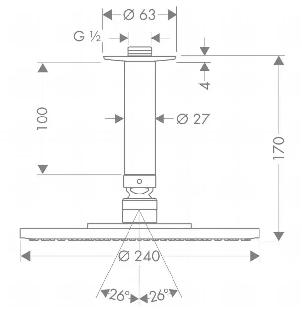 Hansgrohe - Raindance - Fejzuhany - 27463000 – 2. kép