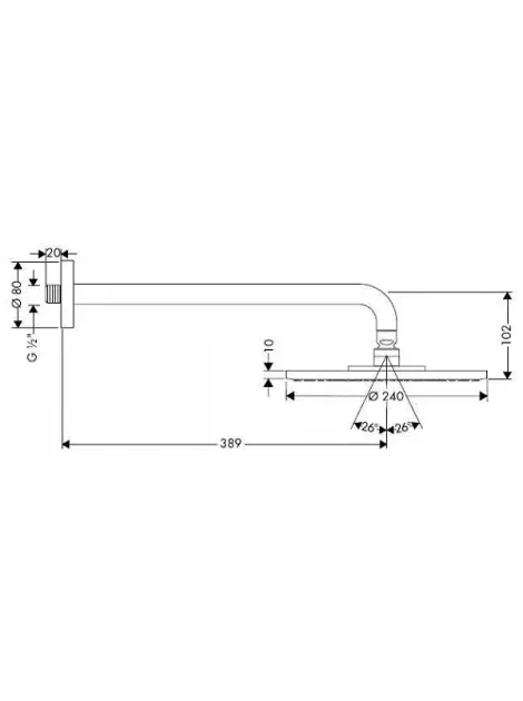 Hansgrohe - Raindance - Fejzuhany - 27474000 – 2. kép