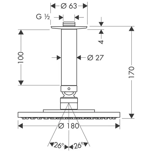 Hansgrohe - Raindance - Fejzuhany - 27478000 – 2. kép
