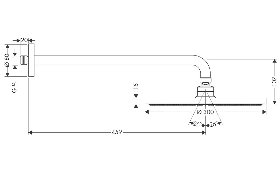 Hansgrohe - Raindance - Fejzuhany - 27492000 – 2. kép
