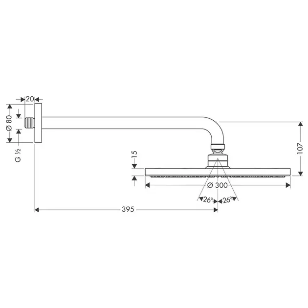 Hansgrohe - Raindance - Fejzuhany - 27493000 – 2. kép