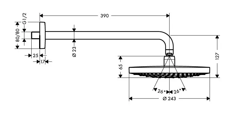Hansgrohe - Raindance Select S - Fejzuhany - 26466400 – 2. kép