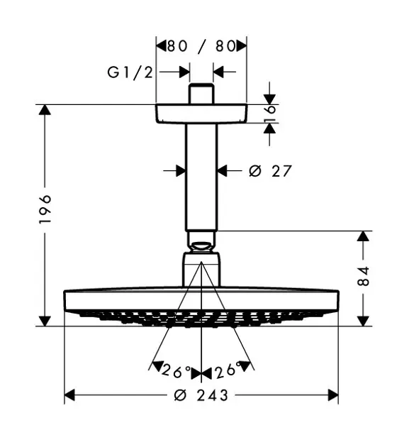 Hansgrohe - Raindance Select S - Fejzuhany - 26467000 – 2. kép