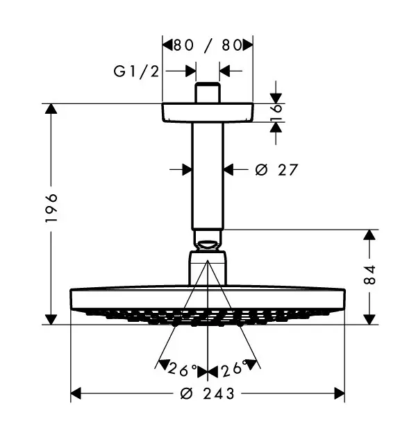 Hansgrohe - Raindance Select S - Fejzuhany - 26469000 – 2. kép