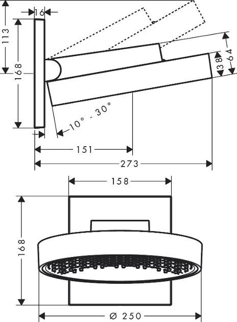 Hansgrohe - Rainfinity - Fejzuhany - 26226000 – 2. kép