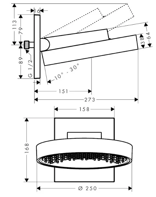 Hansgrohe - Rainfinity - Fejzuhany - 26226140 – 2. kép