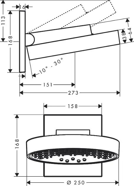 Hansgrohe - Rainfinity - Fejzuhany - 26232000 – 2. kép