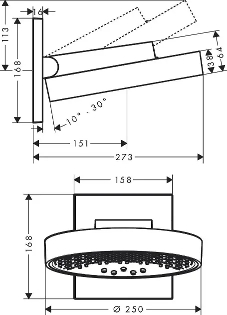 Hansgrohe - Rainfinity - Fejzuhany - 26233700 – 2. kép
