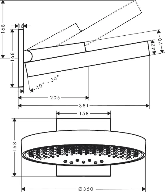 Hansgrohe - Rainfinity - Fejzuhany - 26234000 – 2. kép