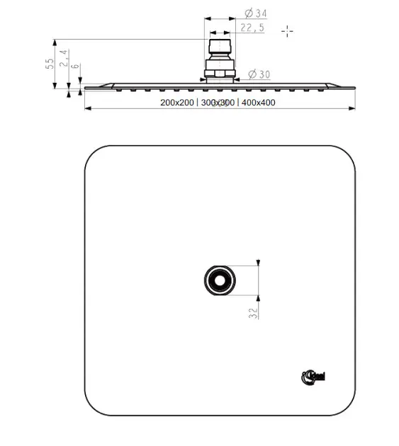 Ideal Standard - Idealrain Cube - Fejzuhany - B0389MY – 2. kép