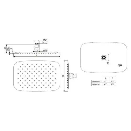 Ideal Standard - Idealrain Cube - Fejzuhany - B0390MY – 2. kép