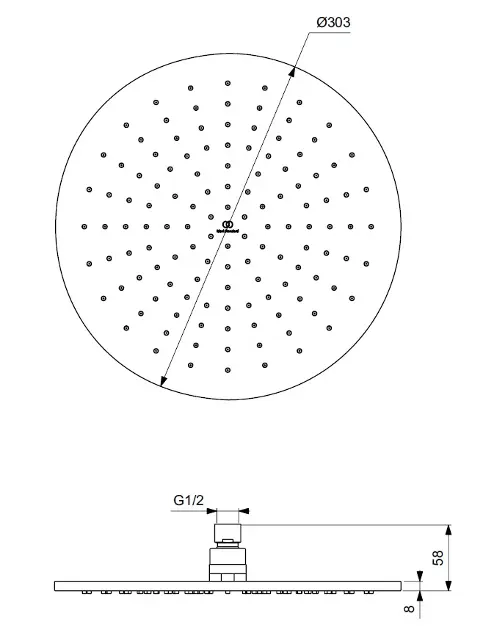 Ideal Standard - Idealrain - Fejzuhany - A5803XG – 2. kép