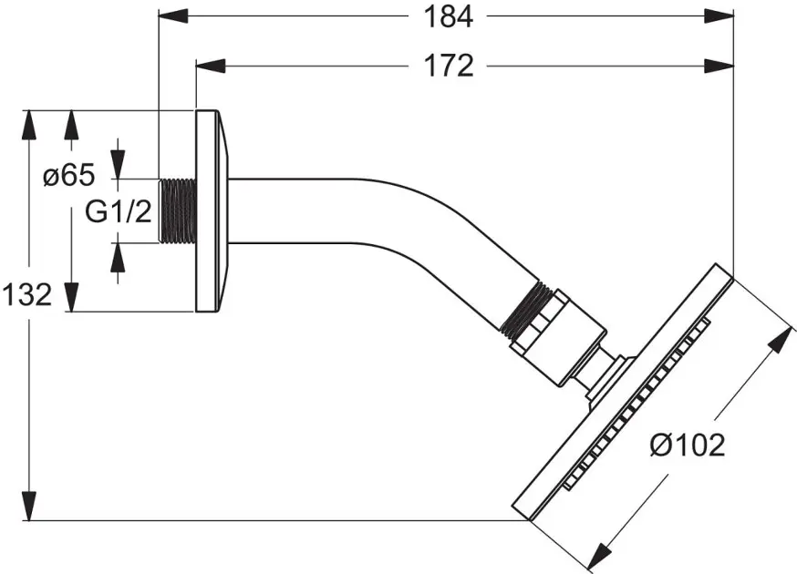 Ideal Standard - Idealrain - Fejzuhany - B9436AA – 2. kép
